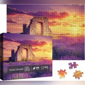 NIB Larkipuzz 1000 Pcs for Adult, Sunset Lavender Landscape Jigsaw Puzzle